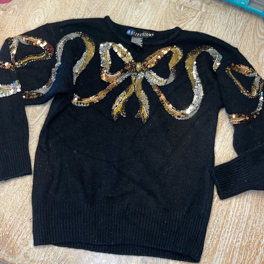 I.B Diffusion Sweater Pullover Long Sleeve Silk M